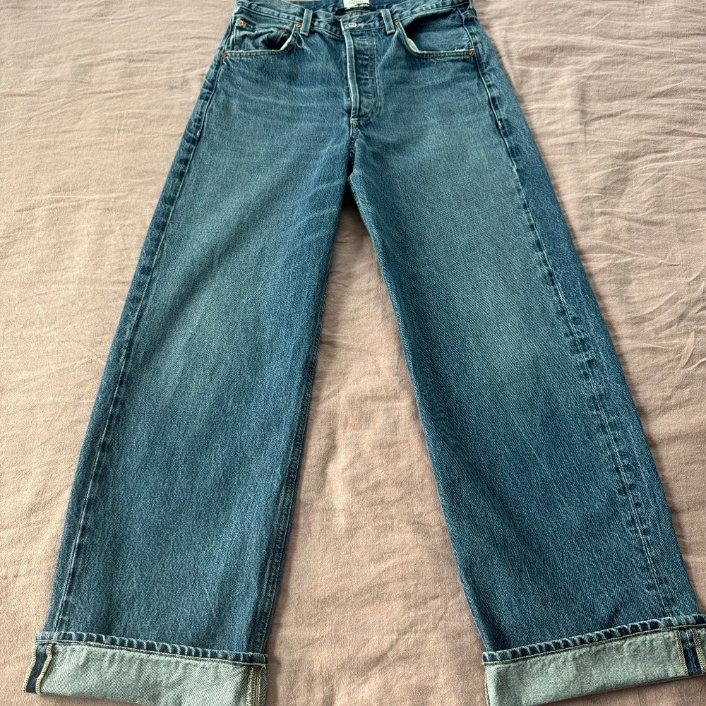Citizens Of Humanity Wide Leg Blue Denim Jeans - Picture 1 of 13